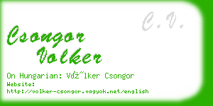 csongor volker business card